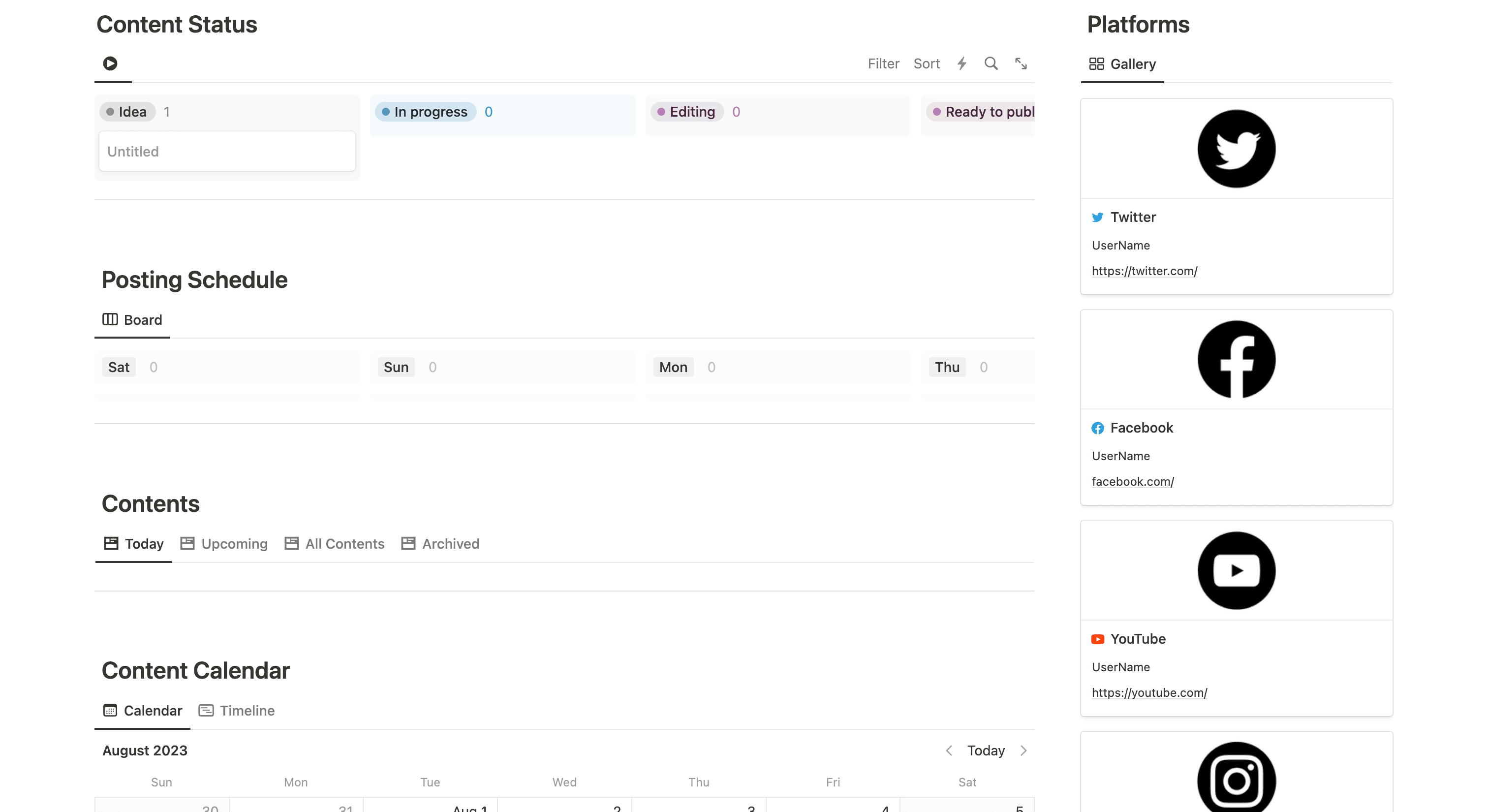 Content planner