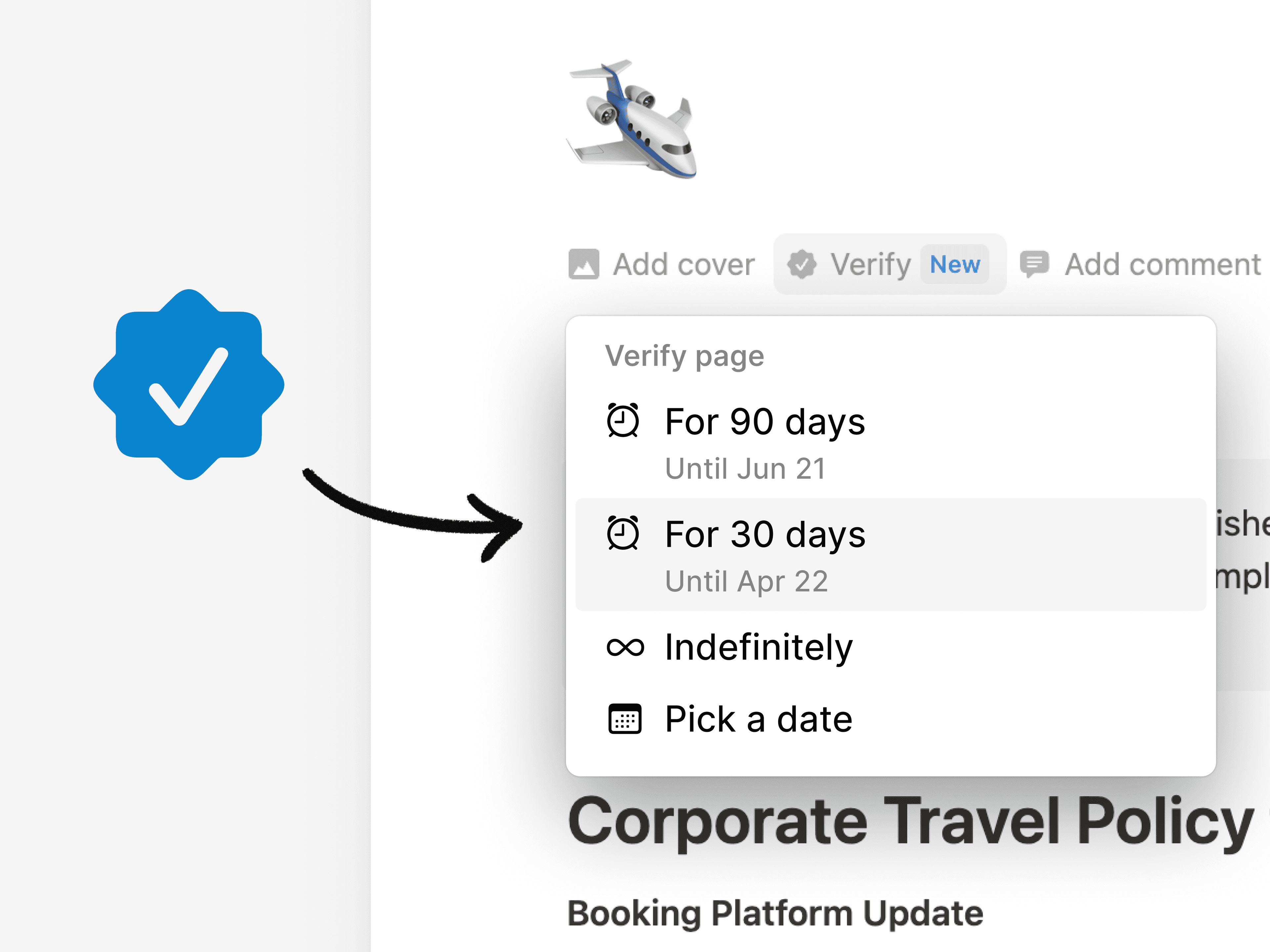 Verified pages