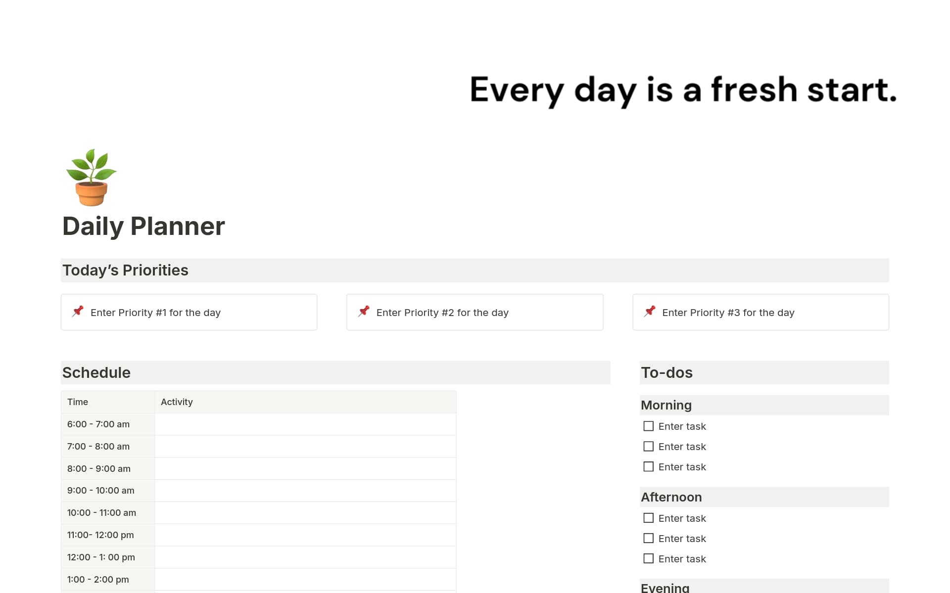Screenshot of Top 10 Free Personal Planner Templates collection by Notion